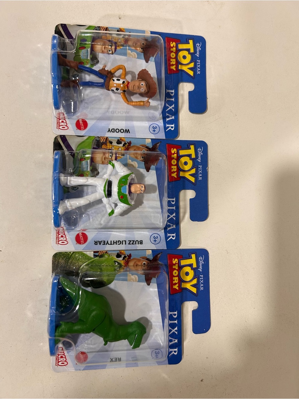 Toy Story Pixar Set Of 3 Mattel Micro Collection Mini Figures New